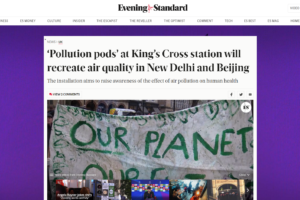 ‘Pollution pods’ at King’s Cross station will recreate air quality in New Delhi and Beijing